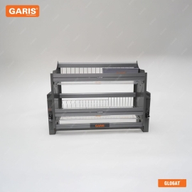 Giá bát đĩa nâng hạ cơ, bằng nhôm màu titan + rổ inox 304 GL06.90AT
