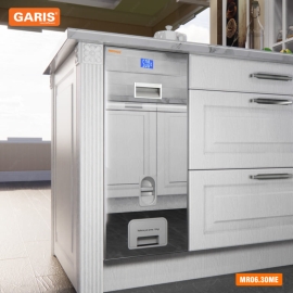 Thùng gạo điện tử mặt gương, 01 khoang, viền nhôm vát cạnh, nút nhấn xuống MR06.30ME