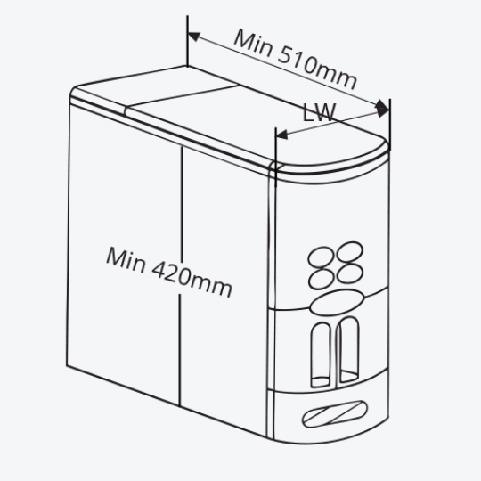 Thùng gạo 18kg, cánh mở, KT mặt cánh 300mm GR13.30