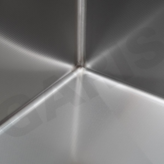 Chậu rửa 1 hố âm bàn đá GS11.61D Inox 304, bề mặt vân LinenShield-X™ Ultra Defense chống xước