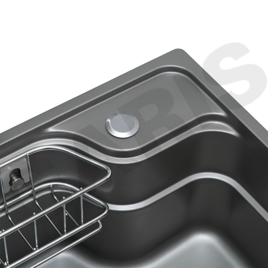 Chậu rửa 1 hố to phủ nano màu titan GS11.78