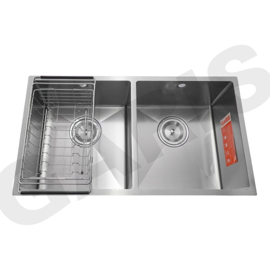 Chậu rửa 2 hố cân âm bàn đá GS21.81D