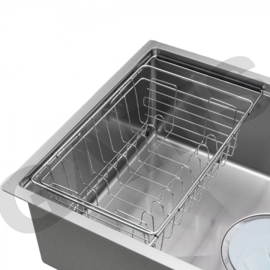 Chậu rửa 1 hố âm bàn đá GS11.76D Inox 304, bề mặt vân LinenShield-X™ Ultra Defense chống xướ